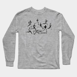 Run to Win - grayscale Long Sleeve T-Shirt